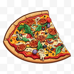 香菇披萨图片_比萨半圆形图案
