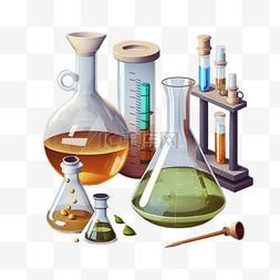 实验室化学器材图片_实验三角玻璃瓶
