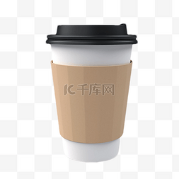 纸质几何图片_咖啡杯物品容器
