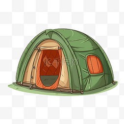 帐篷卡通绿色