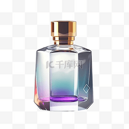 粉色液体玻璃瓶子图片_香水香气液体透明