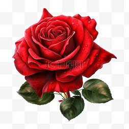 瓣红玫瑰图片_红玫瑰七夕花瓣插画透明