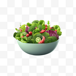 碗装水果蔬菜图片_沙拉碗健康食物
