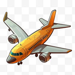 飞机橙灰色图案