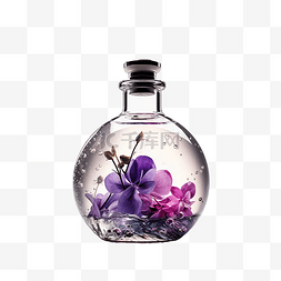玻璃玻璃瓶图片_香水紫色玻璃瓶