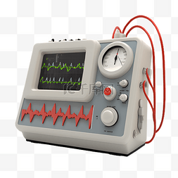 医疗心电图背景图片_心电图仪器卡通插画