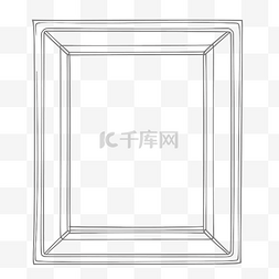 框透明度图片_方形框架面板轮廓草图的线条图 