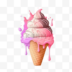 夏天冰淇淋美味