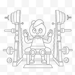 人体插图图片_插图展示了一个在健身房工作的男