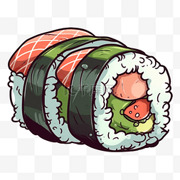 米饭卡通图片图片_食物寿司两块图案
