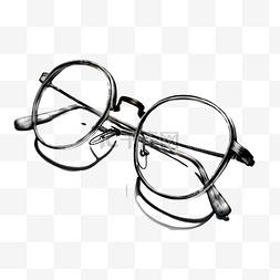 眼镜眼镜架图片_眼镜金属框黑白