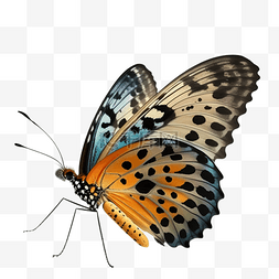 可爱昆虫插画图片_波点精致蝴蝶实物图