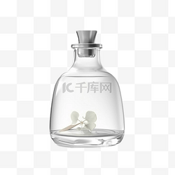 白色透明塑料瓶图片_香薰容器白色