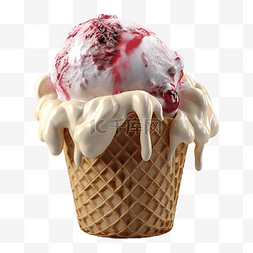 樱桃冰淇淋杯图片_食物粉色冷饮