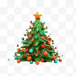 挂饰星星图片_圣诞漂亮圣诞树