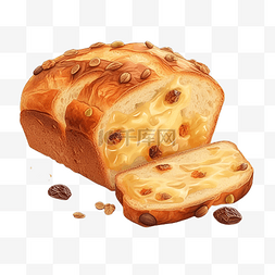 早餐点心面包图片_面包黄色烘培美食