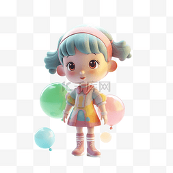 儿童节色气球图片_儿童气球玩具彩色透明