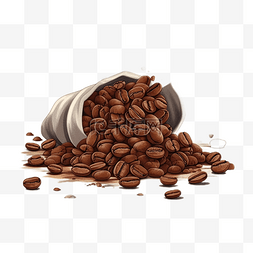 卡通咖啡豆图片_深度烘培意式浓缩咖啡豆