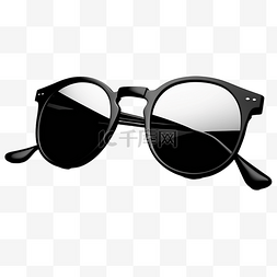 眼镜眼镜架图片_眼镜反光黑色卡通