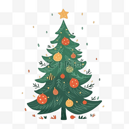 树新年装饰图案图片_圣诞树圣诞节装饰透明