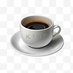 黑咖啡马克杯饮品透明
