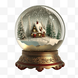 音乐圣诞老人图片_圣诞节水晶球音乐盒
