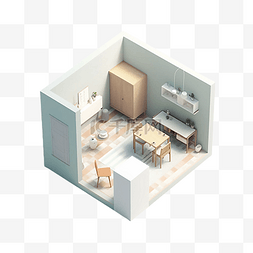 家居装修模型图片_3d房间模型简单装修