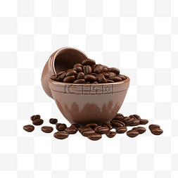 咖啡豆碗反光