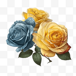 玫瑰蓝色花瓣