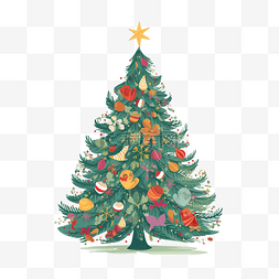 圣诞树装饰圣诞节卡通