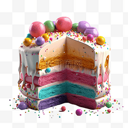 蛋糕香甜图片_蛋糕千层彩色