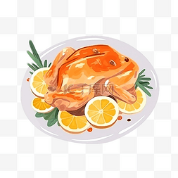柠檬插画图片_感恩节美食黄色