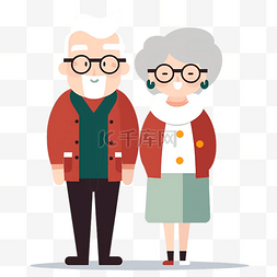 分享的快乐图片_祖父母日卡通人物