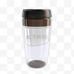 玻璃透明瓶子图片_咖啡杯透明棕色