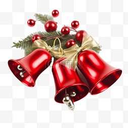 吊坠挂件饰品图片_圣诞节红色铃铛物件真实效果