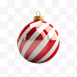 红色节日庆典图片_圣诞节装饰球3d红色