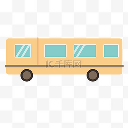 卡通巴士客车图片_大巴车卡通交通工具装饰