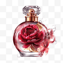 香水红色玫瑰浪漫香