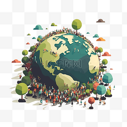 世界保护环境日图片_人口全球增长