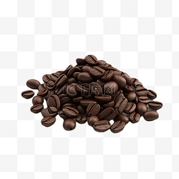 棕豆图片_咖啡豆材料堆放