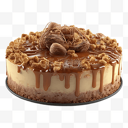 巧克力芝士蛋糕图片_食物圆形蛋糕黄色