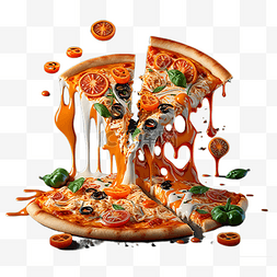 美味披萨创意摄影图