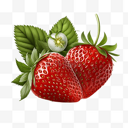 草莓高清真实摄影图