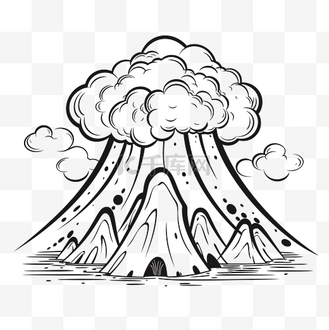 火山爆发降雪和全球变暖的孤立矢量插图自然灾害等距设计概念企业vip