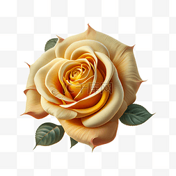 一朵花装饰图片_玫瑰黄色一朵