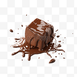 边框巧克力图片_巧克力块状融化