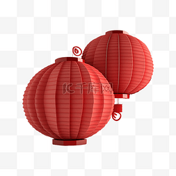 中国新年高挂红灯笼