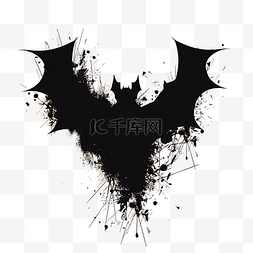飞翔的蝙蝠黑色抽象