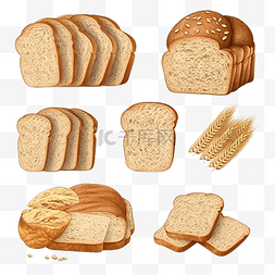 面包全麦食物