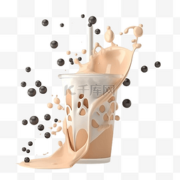 奶茶的卡通图片_奶茶珍珠水滴